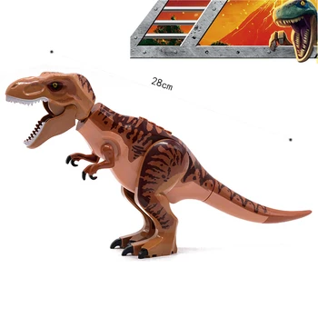Jaunu Tyrannosaurus Rex Pūķis Jurassic Pasaules Dinozauru Skaitļi Ķieģeļi Komplektē Celtniecības Bloki Dino Rotaļlietas Bērniem