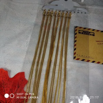 Jaunu savvaļas vara zelta pārklājumu čūska kaulu ķēdes cēlu un augstsirdīgu DIY kaklarota ķēdes piederumi 12pcs vairumtirdzniecība