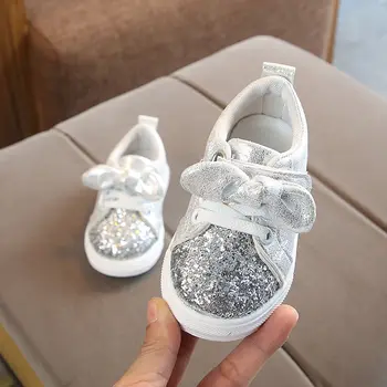 Jaunu zīmolu bērnu ikdienas apavi modes baby meitenes Sequin čības elegants mīksta elpojošs bērniem kurpes apavi