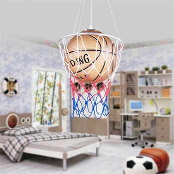 Jaunums Basketbola Stikls Led Pendant gaismas,Mūsdienu Radošo led Pendant lampas bērnu Guļamistaba Deco Karājas lampa, gaismeklis, lampe