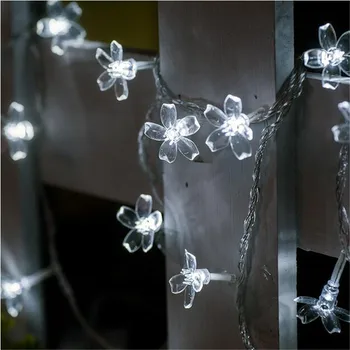 Jaunums cherry Blossom 4M 20 LED Ziedu Stīgu gaismas Pasaku Gaismas LED Lampa 220V strāvas Kāzu Vainags Koka apdare