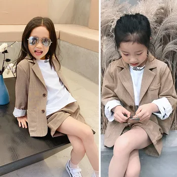 Jaunā korejiešu Bērnu Apģērbi Zēns un Meitene Bērnu lietišķu Uzvalku Atpūtas Divu Gabals, kas