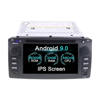 Jaunākās Android 9.0 PX5 auto gps toyota corolla 2 Din Universālo auto radio ar navigāciju, Bluetooth, Wifi, auto stereo, gps spēlētājs
