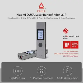 Jaunākās NOLIKTAVĀ Youpin Duka 40m Laser range finder LS-P USB flash uzlādes Range Finder Augstas Precizitātes Mērījumu rangefinder