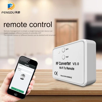 Jaunākās Smart Home Plaša Frekvenču 240~930Mhz Ritošā & Mācīšanās un Fiksētā kods WIFI RF konvertētājs