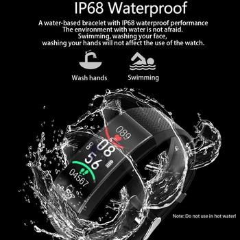 Jaunās bluetooth QW18T Smart Skatīties IOS/Android Vīrieši Sievietes ūdensizturīgs Smartwatch Saprātīga Ķermeņa temperatūras tests Sporta Skatīties PK E66
