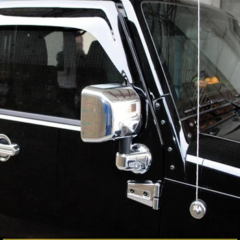 Jeep Wrangler 2007-2017 ABS Chrome Auto Sānu Durvis Atpakaļskata Spogulī, Aizsargāt Rāmja Vāks Apdares Auto Stils Aksesuāri