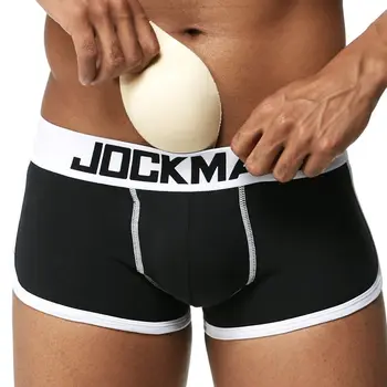 Jockmail sexy push up cup paded vīriešu apakšveļas liels penis un Sēžamvieta lielas gūžas uzlabošanas Geju apakšveļa 3 noņemamiem polsteriem