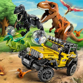 Jurassic Park World 2 Celtniecības Bloki Dinozauri Skaitļi Ķieģeļi Tyrannosaurus Rex Indominus Rex I-rex Montēt Rotaļlietas Bērniem