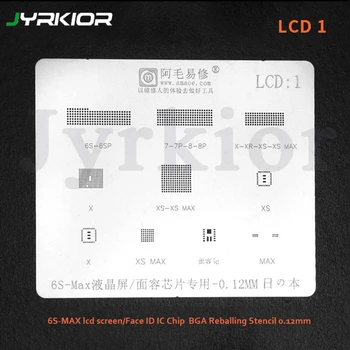 Jyrkior Amaoe FACE ID / LCD Ekrāna Kabeļu Skārda Veidni iPhone X XS XS max XR 8P 6S Tērauda Sietu BGA Reballing Trafaretu