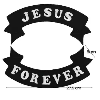 Jēzus uz visiem laikiem ŠŪPUĻZIRGS Izšūti punk biker Plāksteri Apģērbu Uzlīmes, Apģērbu Aksesuāri, Emblēma