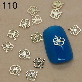 K110 Zelta Metāla Nail Art Nagu Rotaslietas Apdare Tiny Šķēle Metāla Stud Piederumi