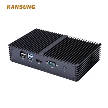 KANSUNG 4 Lan Broadwell Dual Core i5 5200U Desktop PC Barebone Sistēma, Datora Darbvirsmas Mini PC Rūpniecības Fanless PC