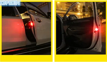 KARSTĀ 2gab Auto Stils LED Durvju Strobe Gaismas Brīdinājuma signāls Uzlīmes Benz w203 w204 w205 w210 w211 w213 gla glc glk Piederumi