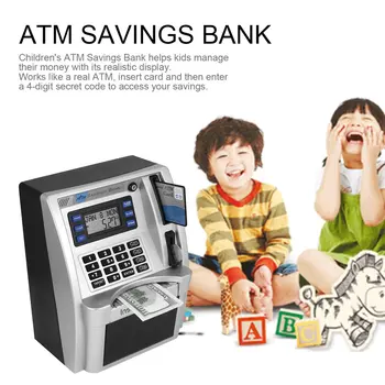 KARSTĀ ATM cūciņa banka, krājbanka naudu boxToys tirelire Bērniem Runā ATM krājbankas Ielikt Rēķinus Ideāli piemērots Bērniem dropshipping