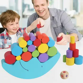 KARSTĀ PĀRDOŠANAS 1 Set Baby Bērnu Rotaļlietas Mēness Bilances Spēles un Spēles Rotaļlietas 2-4 gadus veca Meitene & boy(Zils)