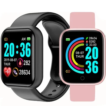 KARSTĀ Smart Skatīties Vīrieši ar skārienekrānu Fitnesa Tracker asinsspiediens Smart Pulkstenis Sievietēm Touch LED ekrānu portatīvā aproce Iphone 12