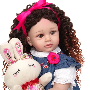 KEIUMI 24 Collu atdzimis toddler lelle Auduma Struktūra, Blīvums Cirtas Baby Girl silikona lelle dāvanu Bērniem dāvanu spēlēt māja rotaļlietas