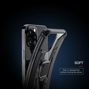 KEYSION Skaidrs, Triecienizturīgs Lietā par iPhone 12 Pro Max Caurspīdīga Silikona Gredzenu Tālruņa aizmugurējo Vāciņu priekš iPhone 12 12 Mini 2020. gadam i12