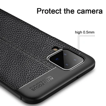 KEYSION Triecienizturīgs Case for Samsung A12 A42 A32 5G Ādas tekstūru mīkstu silikona Tālruņa Aizmugurējo Vāciņu Galaxy A02S A01 Core A20S
