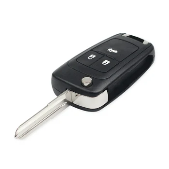KEYYOU 3 Pogu Modificētu Flip Locīšanas Tālvadības Auto Atslēgu Apvalks Gadījumā Fob Par Chevrolet Aveo Cruze Auot Taustiņu Gadījumā Tiesības Asmens