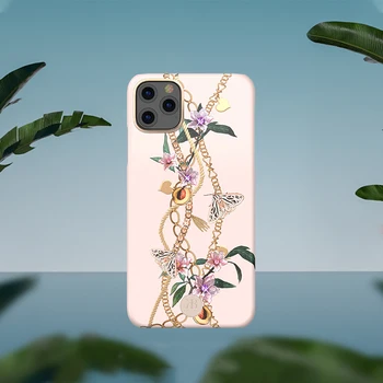 KINGXBAR Ķēdes Butterfly Ziedu Elements Crystal Case For iPhone 11/ Pro/ Max Segums Rhinestone Grūti Triecienizturīgs Aizsardzības Gadījumā