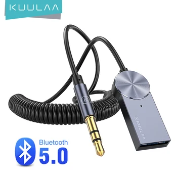 KL-YP04 3,5 mm USB Bluetooth 5.0 AUX Audio Adaptera Kabeli, Lai Auto Mājās PC Bezvadu Uztvērējs Ar HD Trokšņa Samazināšanas Mikrofons