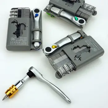 KOMPLEKTS-C , Īpašas rievas skrūvgriezi , Multifunkcionāla Locīšanas uzgriežņu atslēgu komplekts , mini Sprūdrata rokturis, uzgriežņu atslēgas , apkopes instrumenti