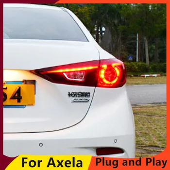 KOWELL Auto Stils priekš Mazda 3 Aizmugurējie Lukturi. Gadam Mazda3 Axela LED Astes Gaismas Orignal Dizaina LED Aizmugures Lukturi dienas gaitas lukturi+Bremzes+Parks+Zīmi