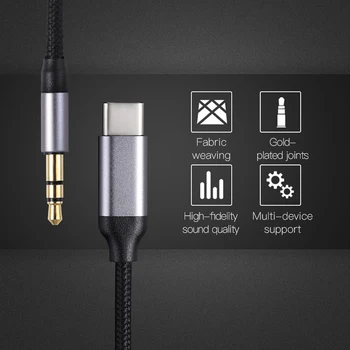 KUULAA C Tipa 3.5 Jack USB C līdz 3,5 mm AUX Austiņas Adapteri Huawei Mate 20 P30 Oneplus 7 pro Xiaomi Mi 8 9 Audio Kabelis Vadu
