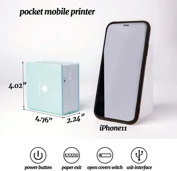 Kabatas Printeri Phomemo M02 Mini Bluetooth Mobilo Printeri Termiskās Bezvadu Portatīvie Printeri Mācību Palīdzību, Mācību Piezīmes