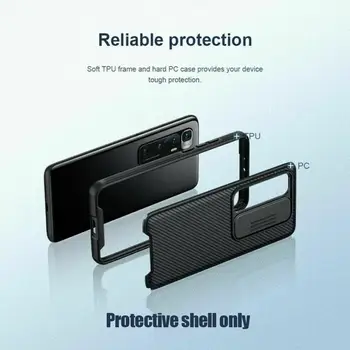 Kamera Aizsardzības Gadījumā Xiaomi Poco X3 NFC Mi 10T Pro Lite 5G Gadījumā Slaidu CamShield Aizmugurējo Vāciņu Globālo Versiju Gadījumos
