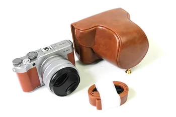 Kameras soma, PU Ādas Gadījumā Fujifilm Fuji X-A7 XA7 X-A5 X-A20 xa5 xa20 XA10 15-45mm Objektīva Vāciņu, Ar Pleca Siksnu
