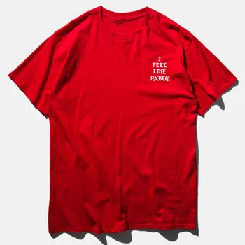 Kanye West Pablo T-kreklu apdruka vīriešu apģērbs man patīk Paul drukāt īsām piedurknēm sezona 3 T-krekls hip-hop Reperis T-krekls top