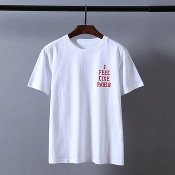 Kanye West Pablo T-kreklu apdruka vīriešu apģērbs man patīk Paul drukāt īsām piedurknēm sezona 3 T-krekls hip-hop Reperis T-krekls top