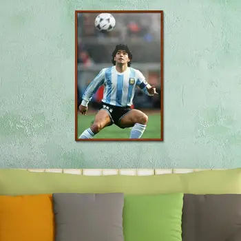 Karalis bumbu Maradona Argentīnas Futbola Attēls Glezniecība, Amerikāņu Stilā, Eļļas Glezna drukāt bez rāmīša plakātu, Audekls Spray