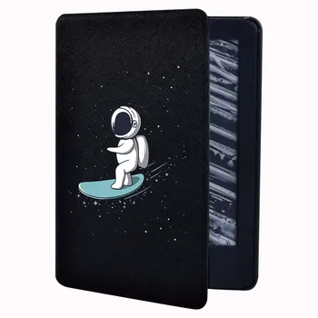 Karikatūra Astronauts Tablete Vāks Amazon Kindle(8./10. Gen)/Paperwhite(5/6/7/10 Gen), Ādas Regulējams Pārsegs Tablete Gadījumā 6 Collas
