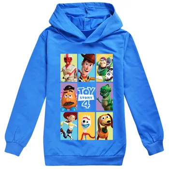 Karikatūra Pixar Toy Story 4 Buzz, Woody Drukāt Puika Hoodies Bērniem Ar Garām Piedurknēm T Krekls Modes Mazulis, Sporta Krekli Apģērbs Augšu Tee