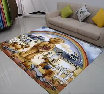Karikatūra Teddy Ieejas Doormats 3D Drukas Lelle Bērniem, Guļamistaba, Spēlējot Paklāji Custom Floor Mat Dzīvojamā Istaba Guļamistaba Virtuves Paklāji