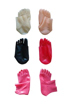 Karstā Gumijas Zeķes ar pieciem Pirkstiem dabīgā lateksa hosen sexy bezšuvju sox Unisex