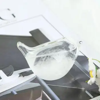Karstā Jauns Caurspīdīgs Crystal Vētra Stikla Pudele Barometrs Pudeles Laika Prognoze Elegants Darbvirsmas Ūdens Piliens Laika Apstākļu Stacijas