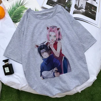 Karstā Naruto Modes Japāņu Anime T Krekls Sasuke Smieklīgi Karikatūra Sieviešu T-krekls Vasaras Gadījuma Atdzist Streetwear T Hip Hop Augšu