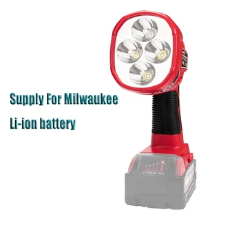 Karstā Pistole/Portatīvie 12W LED Lampas Lukturīti Milwaukee M18 18V Li-Ion Akumulatoru ar USB portu, Āra Darbi Gaismas bezmaksas piegāde