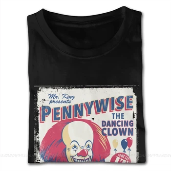 Karstā Pārdošanas Deju Klauns Pennywise t krekls, t-veida Krekli, Vīriešu Liela Izmēra Melns T Krekli
