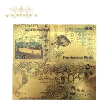 Karstā Pārdošanas Jauki, Katara Banknotes 500 Riyals Banknošu 24k Zeltu, Viltus Papīra Naudu, Lai Dāvanu