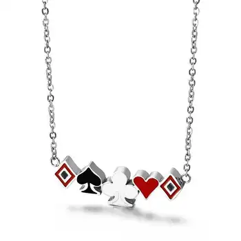 Karstā Pārdošanas Pokera Sānslīdi Kaklasaite Kaklarotas Modes Sieviešu Neckalce Sieviešu Dienas Rotaslietas Dāvanu