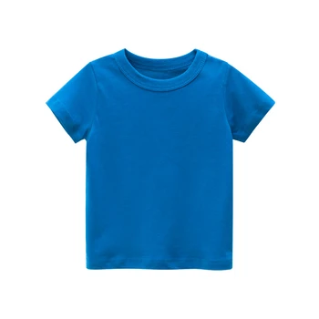 Karstā Pārdošanas meitenēm, zēniem, Bērnu T-krekli Augstas Kvalitātes Modes Bērni svītru tīrtoņa krāsu Gadījuma O-veida kakla Īsām Piedurknēm Kokvilnas Bērnu T-krekls