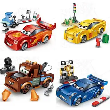 Karstā lepining transportlīdzekļu Anime multfilmu Sporta auto stāsts jackson racing mini mikro dimanta celtniecības bloki modelis ķieģeļu rotaļlietas, dāvanas