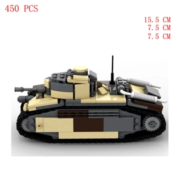 Karstā militāro otrā pasaules KARA francijas Armijas tehnikas transportlīdzekļu char b1 smagais tanks, iekārtu, ieroču Celtniecības Bloki modelis ķieģeļu rotaļlietas, dāvanu