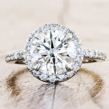 Karstā pārdot 14K Baltā Dimanta Gredzenu, lai Sievietes Bizuteria Dārgakmens Diamante Rotaslietas, Saderināšanās Topāzs Gredzeni naudas sodu 14K dimanta anel gredzeni